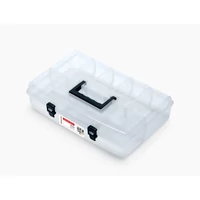Kistenberg átlátszó rendszerező doboz – Unibox, 35,9x23,8x8,5 cm, többrekeszes tároló apró alkatrészekhez