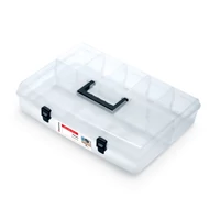 Kistenberg átlátszó rendszerező doboz – Unibox, 40x29,8x8,5 cm, nagy méretű tárolódoboz szerszámokhoz és kiegészítőkhöz