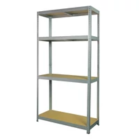 Metalkas fém polc, galvanizált, 4 polcos, HDF, 180×75×30 cm
