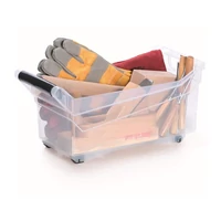Prosperplast átlátszó tároló doboz 10 liter – fogantyús, görgős kivitel, 38x17,7x18 cm