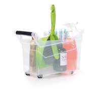 Prosperplast átlátszó tároló doboz 14 liter – fogantyús, görgős kivitel, 38x17,7x25,6 cm