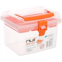 Prosperplast rendszerező doboz 14,8x13,5x11 cm – csatos záródás, fogantyúval és belső tálcával