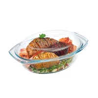 TERMISIL hőálló jénai edény fedővel 2,9 liter – boroszilikát üveg, Classic modell, 33x21,7x9,2 cm