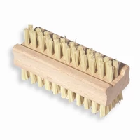 York körömkefe kétoldalas – 11x6,0x5,0 cm, természetes fa markolattal, kéz- és körömtisztításhoz