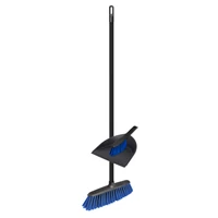 York partvis 120 cm-es nyéllel, 29x11,8 cm fejjel, Combi Azur kivitelben, lapáttal és kefével komplett takarítószett