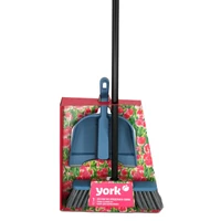 York partvis 120 cm-es nyéllel, 35x12 cm fejjel, szemeteslapáttal gumi éllel és kefével, komplett takarítószett