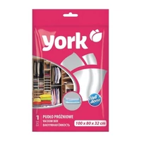 York vákuumos ruhatároló zsák 100x80x32 cm méretben, helytakarékos és légmentesen záródó tároló ruhákhoz és textíliákhoz