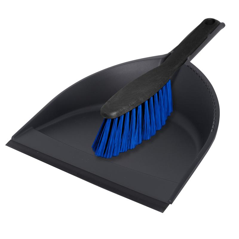 062040 YORK Szemeteslapát + kefe CLIP AZUR_Dustpan with rubber lip + Brush