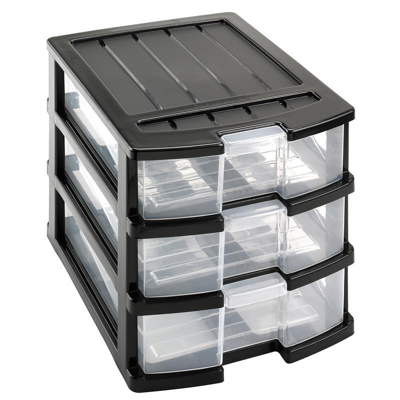 1515 HEIDRUN-HDR DESKTOP Irattartó_Drawer System Fekete_Black