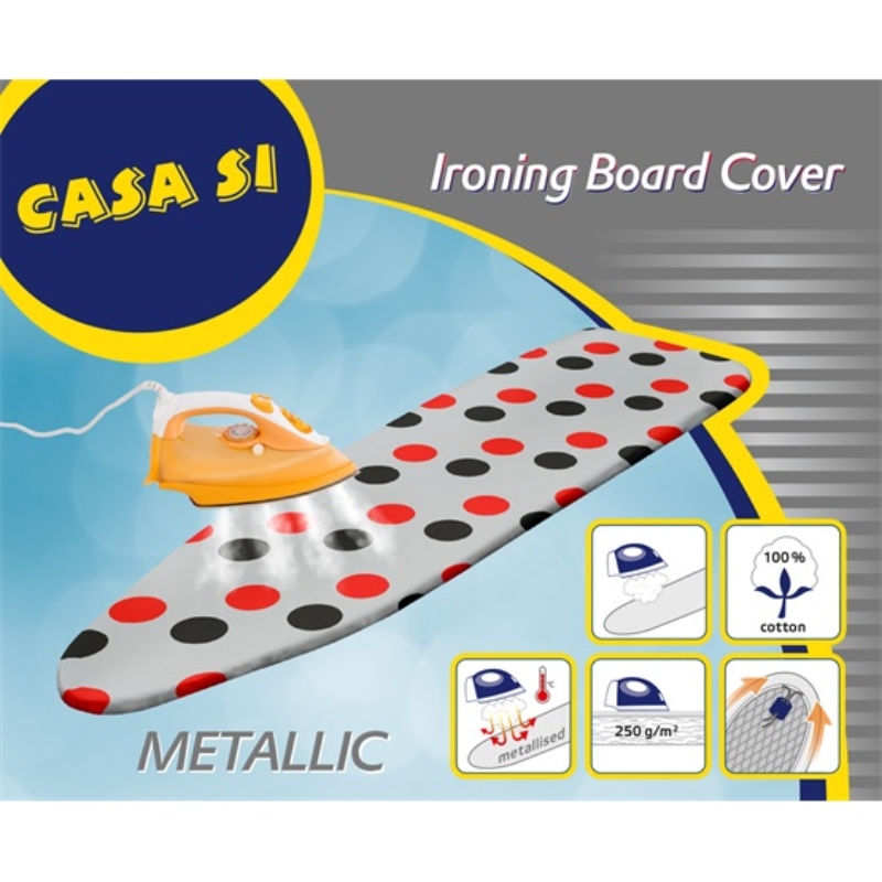 CASA-SI 9007741017299 Vasalóállvány huzat_Ironing Board Cover METALLIC S 