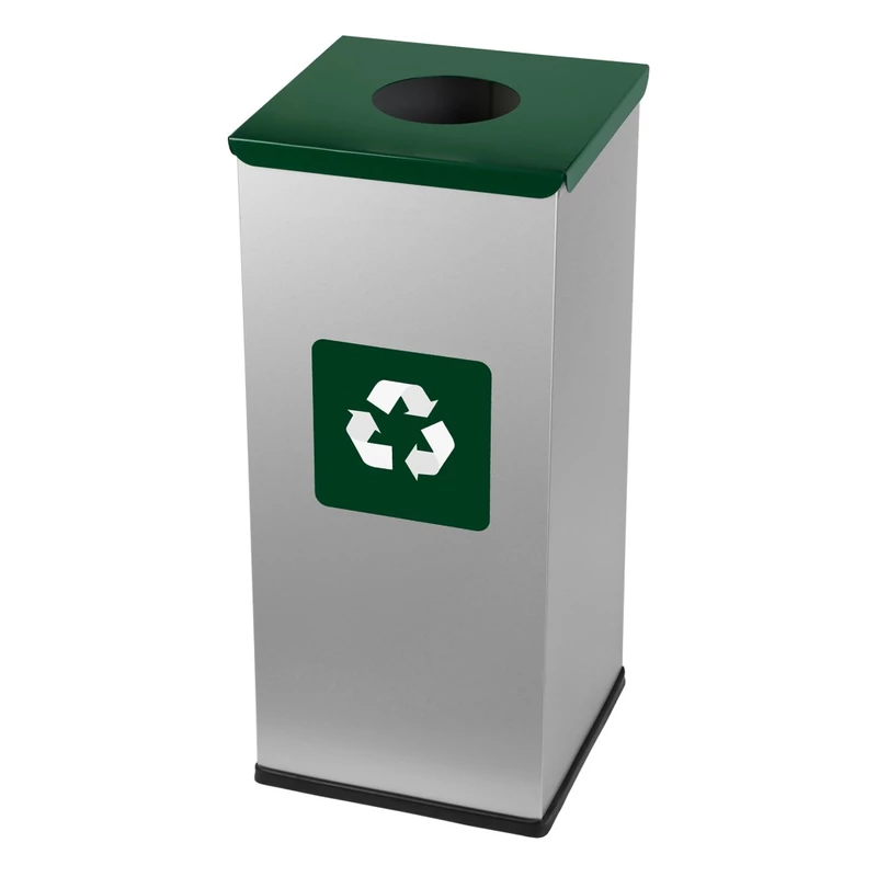 ALDA Eko Square 60L szelektív hulladékgyűjtő zöld fedéllel
