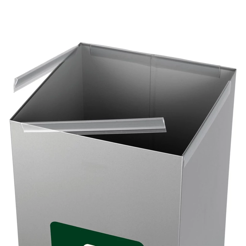ALDA Eko Square 60L szelektív hulladékgyűjtő zöld fedéllel-5