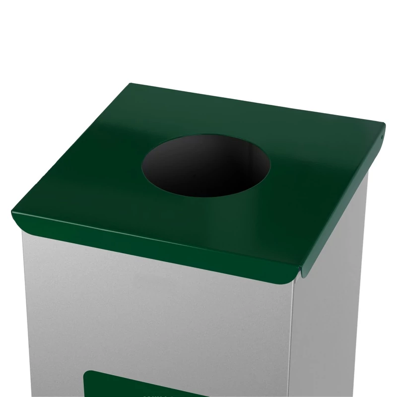 ALDA Eko Square 60L szelektív hulladékgyűjtő zöld fedéllel-6