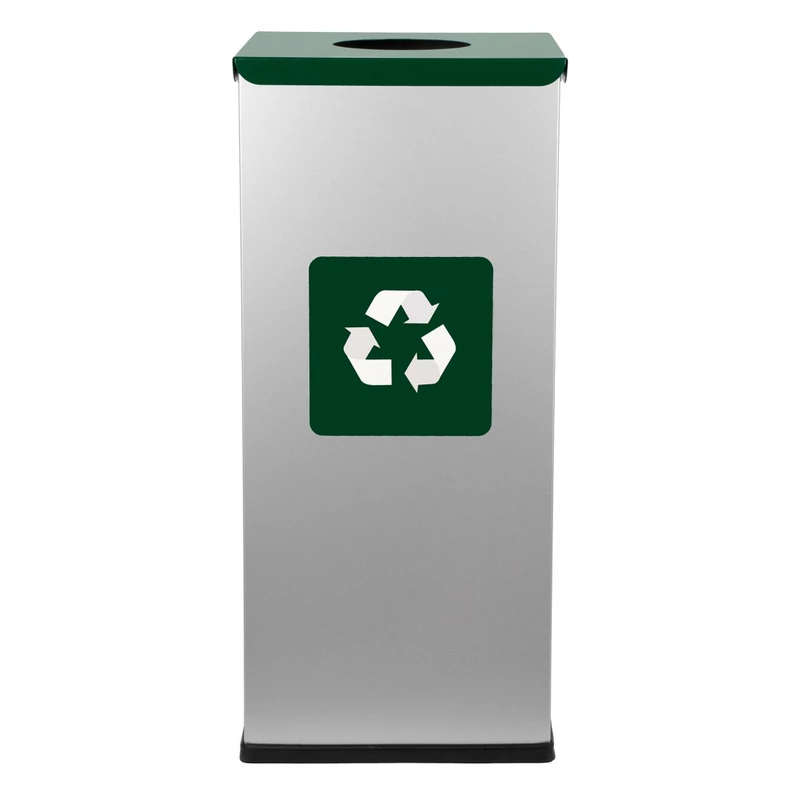ALDA Eko Square 60L szelektív hulladékgyűjtő zöld fedéllel-2