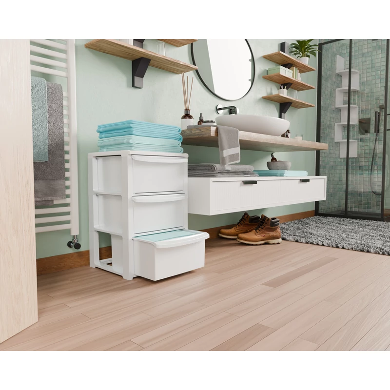 Art Plast műanyag fiókos tároló fehér színben, 3 fiókos kivitelben 390x385x600 mm-2