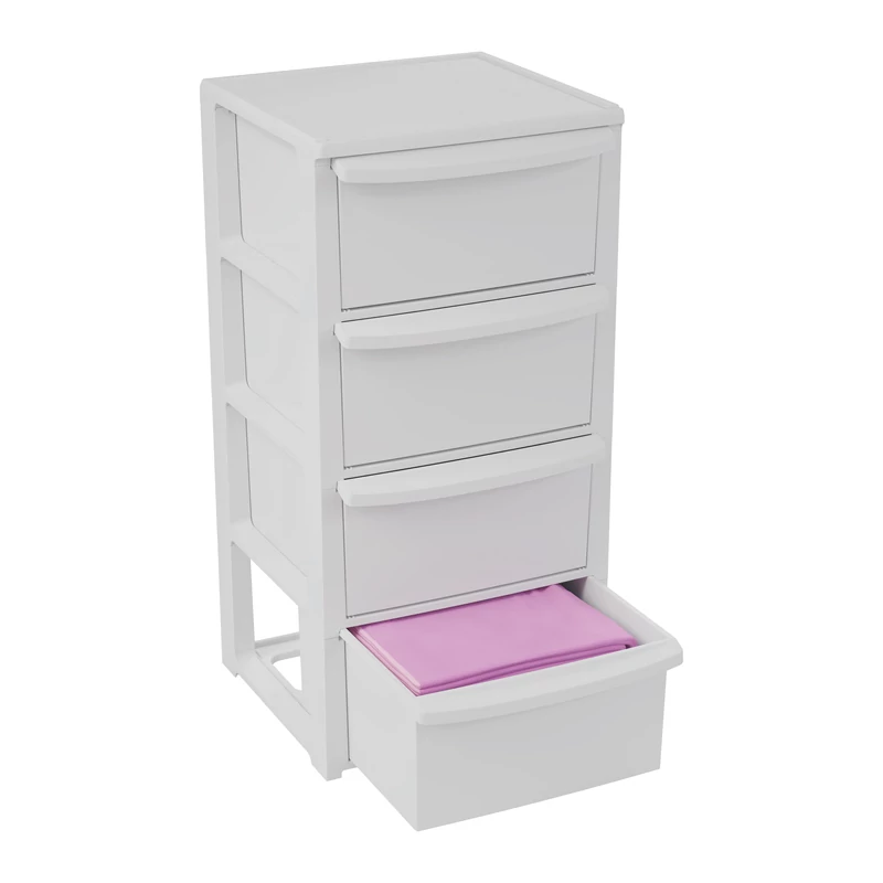 Art Plast műanyag fiókos tároló fehér színben, 4 fiókos kivitelben 390x385x790 mm-2