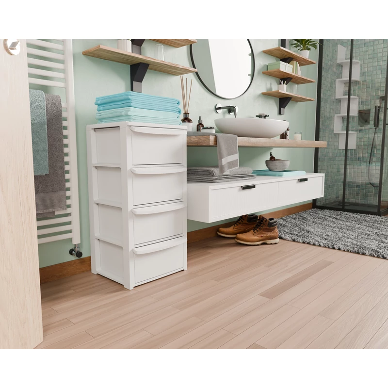 Art Plast műanyag fiókos tároló fehér színben, 4 fiókos kivitelben 390x385x790 mm-3