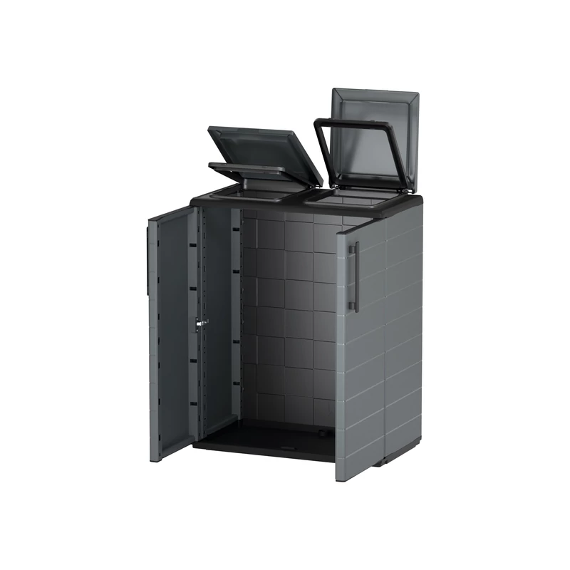 Art Plast félmagas műanyag hulladékszelektáló szekrény 2 fedéllel 680x370x840 mm-2