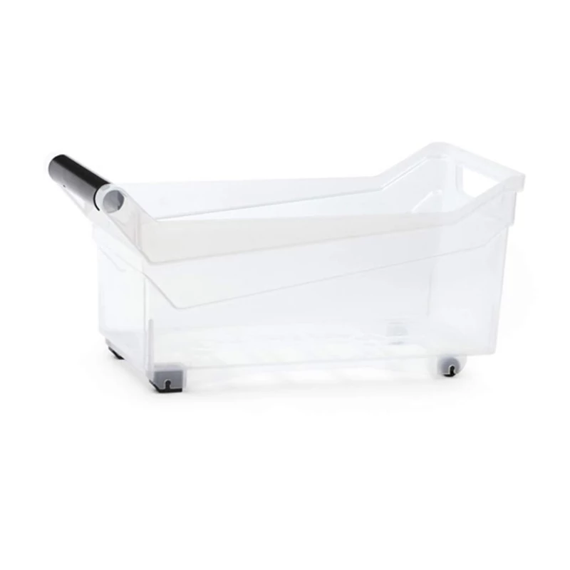 Prosperplast átlátszó tároló doboz 10 liter – fogantyús, görgős kivitel, 38x17,7x18 cm-2