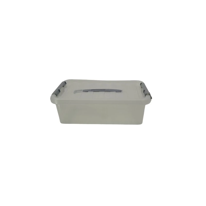 Heidrun Clipbox átlátszó tároló doboz 9 literes, 40x29x11 cm méretben, fogantyúval és Clippes tetővel, praktikus műanyag tárolódoboz-2