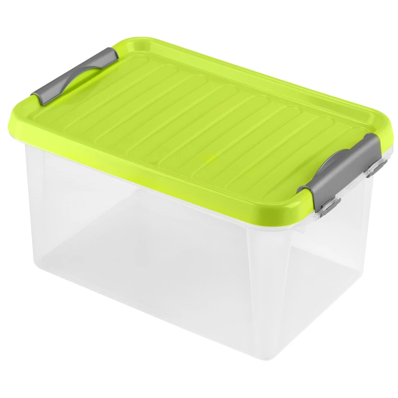 Heidrun Clipbox Lite tároló doboz – 14 literes, 39x28,5x18 cm, átlátszó műanyag doboz clippes tetővel dokumentumok, játékok vagy háztartási cikkek tárolásához-2