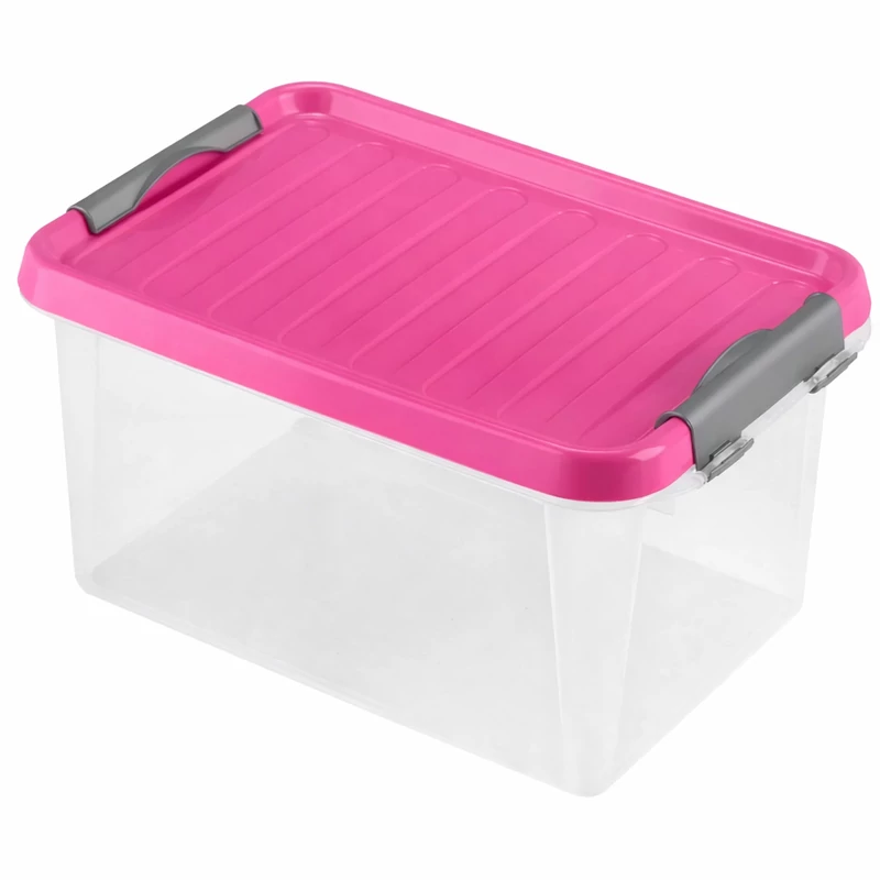 Heidrun Clipbox Lite tároló doboz – 14 literes, 39x28,5x18 cm, átlátszó műanyag doboz clippes tetővel dokumentumok, játékok vagy háztartási cikkek tárolásához-2