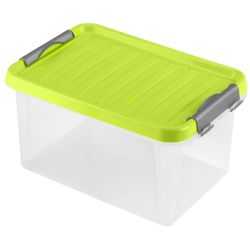 Heidrun Clipbox Lite tároló doboz – 4,0 literes, 27,5x18,5x13 cm, átlátszó műanyag doboz clippes záródással rendszerezéshez és tároláshoz-2