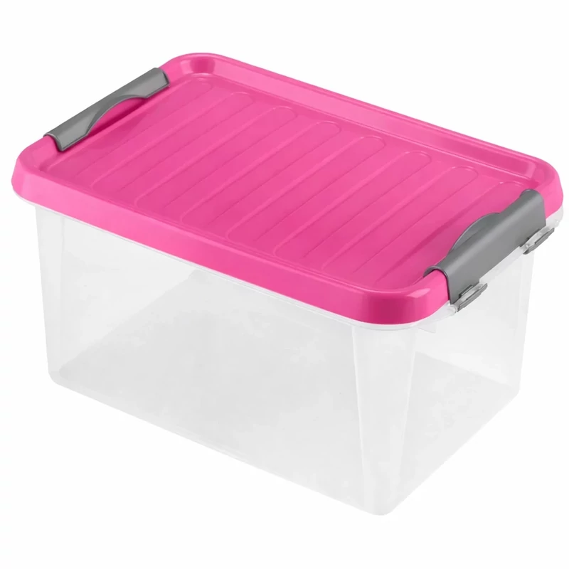 Heidrun Clipbox Lite tároló doboz – 4,0 literes, 27,5x18,5x13 cm, átlátszó műanyag doboz clippes záródással rendszerezéshez és tároláshoz-2