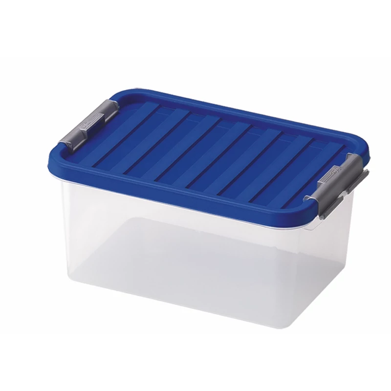 Heidrun Clipbox tároló doboz clippes tetővel – 8 literes, 34x23x16 cm, átlátszó műanyag tárolódoboz fedéllel, ideális irodai és háztartási rendszerezéshez