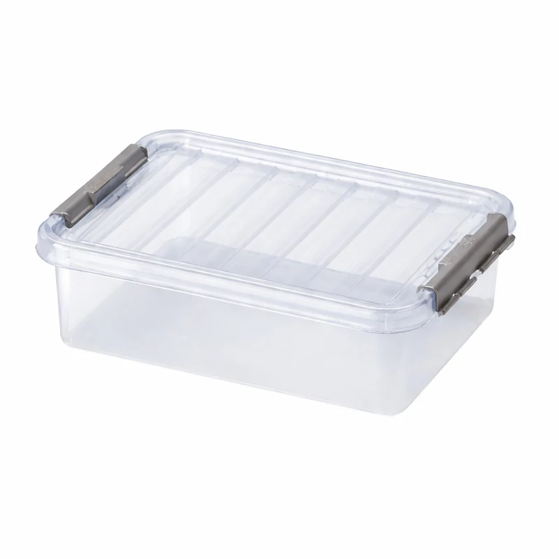 Heidrun Clipbox tároló doboz clippes tetővel – 9 literes, 40x29x11 cm, átlátszó műanyag tárolódoboz fedéllel iratok, dokumentumok és kisebb tárgyak rendszerezéséhez-2