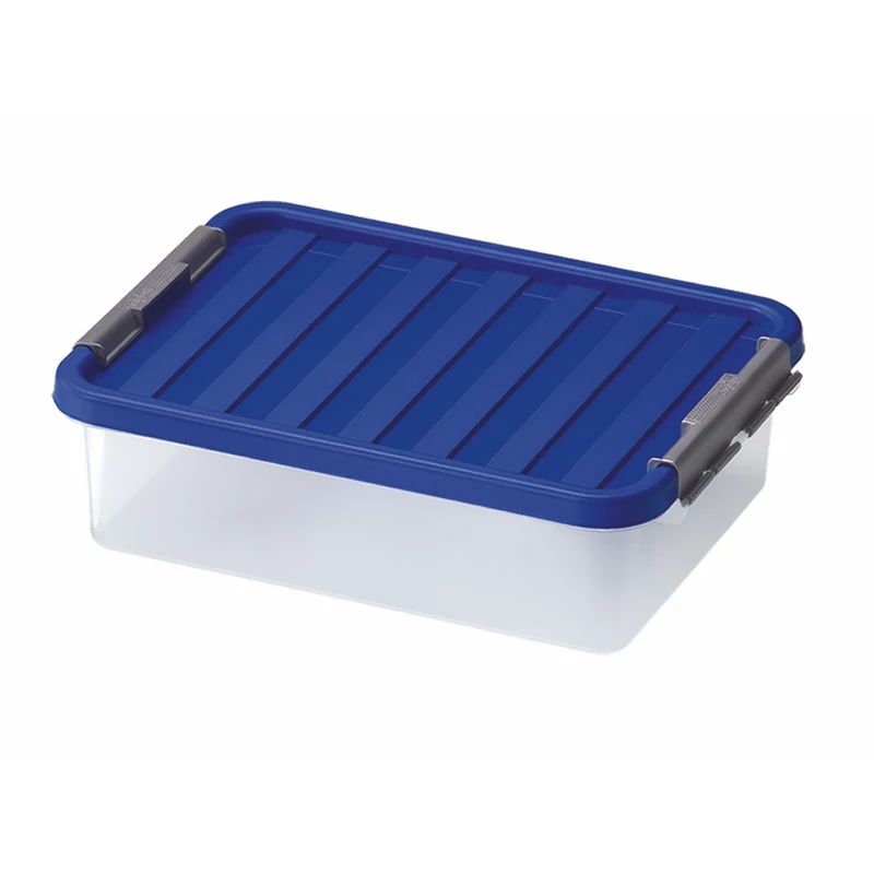 Heidrun Clipbox tároló doboz clippes tetővel – 9 literes, 40x29x11 cm, átlátszó műanyag tárolódoboz fedéllel iratok, dokumentumok és kisebb tárgyak rendszerezéséhez