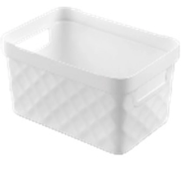Heidrun Diamond tároló doboz – 4,5 literes, 18x27x14 cm, stílusos mintázatú műanyag tárolódoboz kisebb tárgyak rendszerezéséhez otthon vagy irodában-2