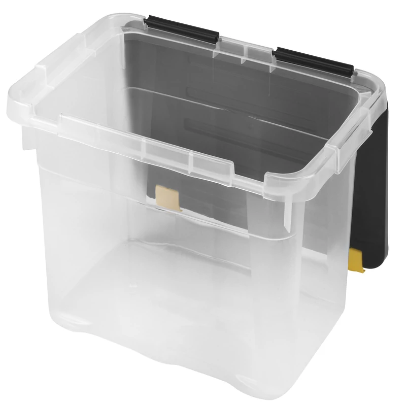 Heidrun Dragon Box tároló doboz – 18 literes, 39,5x27x27,5 cm, átlátszó műanyag doboz oldalra nyíló clippes tetővel, ideális háztartási vagy irodai rendszerezéshez-2