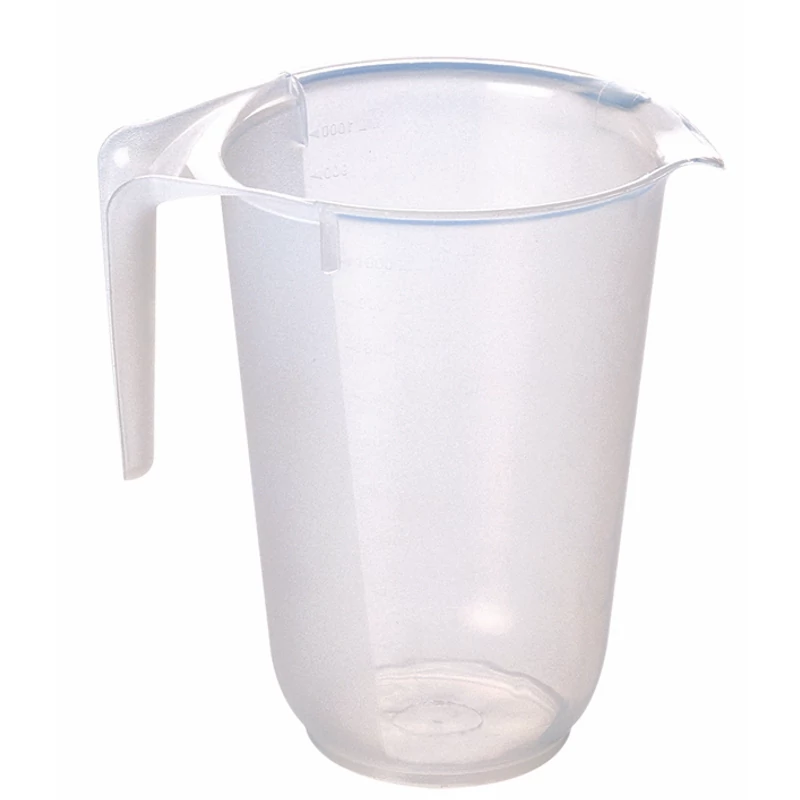 Heidrun mércés kancsó 1 literes, 12x16,5 cm méretben, átlátszó műanyag mérőkancsó konyhai használatra