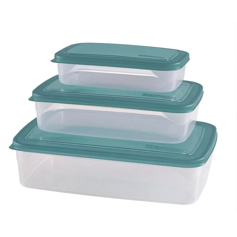 Heidrun mikro ételtároló 3 db-os szett 5,6 liter (3,0L + 1,8L + 0,8L) műanyag doboz készlet-2