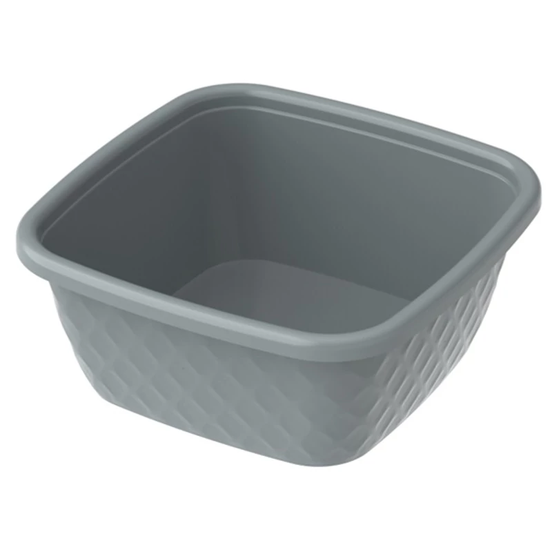 Heidrun Diamond mosótál 9 literes 34x34x14 cm elegáns műanyag tál háztartási és konyhai használatra-2