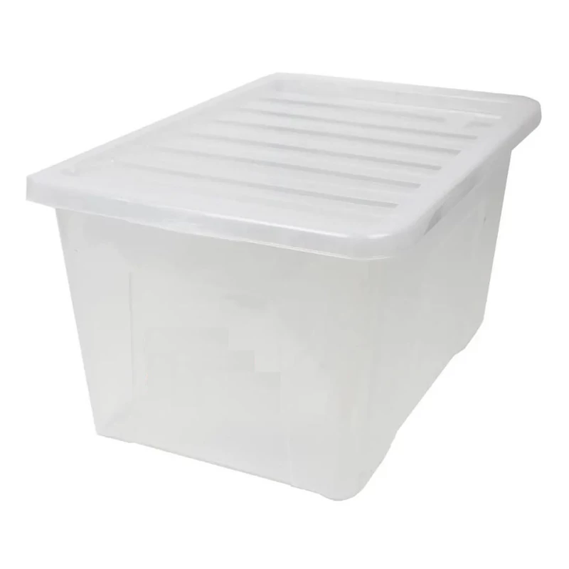 Heidrun Quasar átlátszó tároló doboz 22 literes, 38x28,5x28 cm méretben, tetővel ellátott műanyag doboz rendszerezéshez és tároláshoz-2