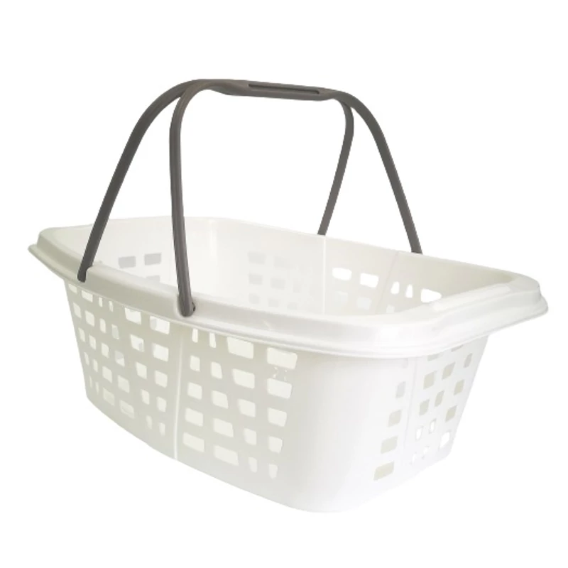 Heidrun ruháskosár 26 literes, 57x40x20 cm méretben, erős füllel a könnyű hordozhatóságért, praktikus szennyeskosár otthoni használatra-2