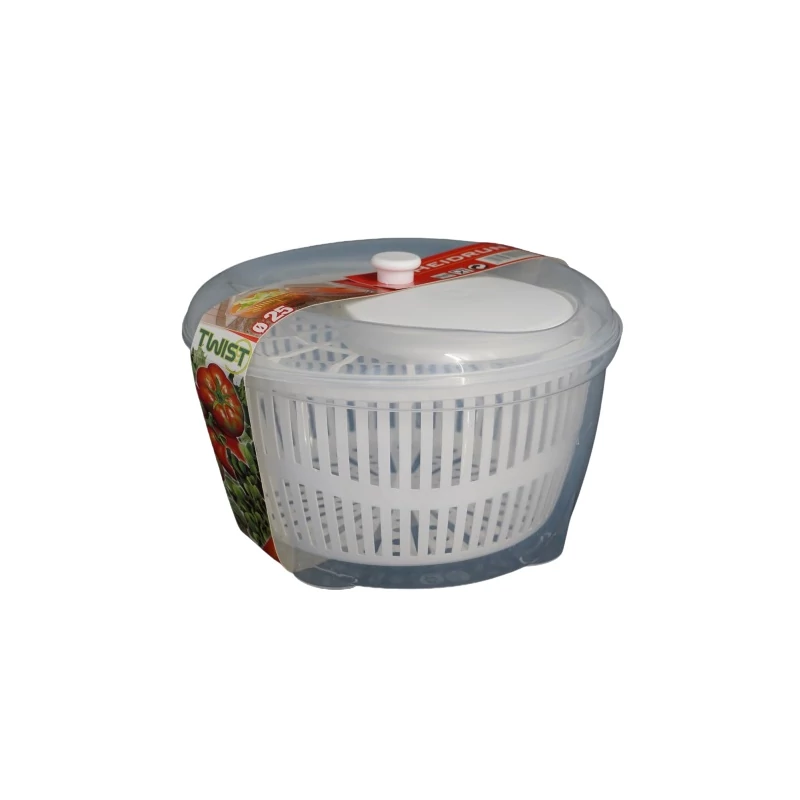 Heidrun Althea saláta centrifuga 25x16 cm méretben, praktikus kézi szárító edény friss salátákhoz és zöldségekhez-2