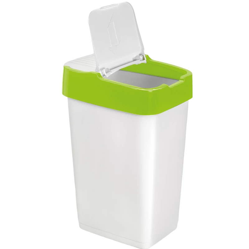 Heidrun Push Up billenős szemetes 18 literes, 29x23x43 cm méretben, fehér színben, praktikus hulladéktároló otthonra és irodába