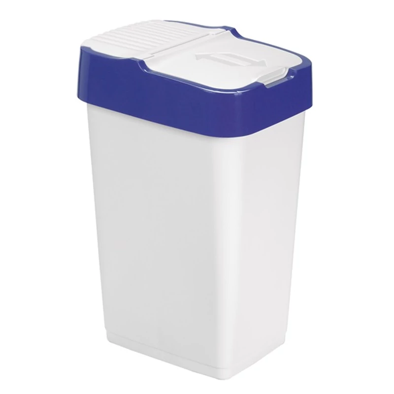 Heidrun Push Up billenős szemetes 35 literes, 33x26x51 cm méretben, fehér színben, nagyobb kapacitású hulladéktároló konyhába vagy irodába-3