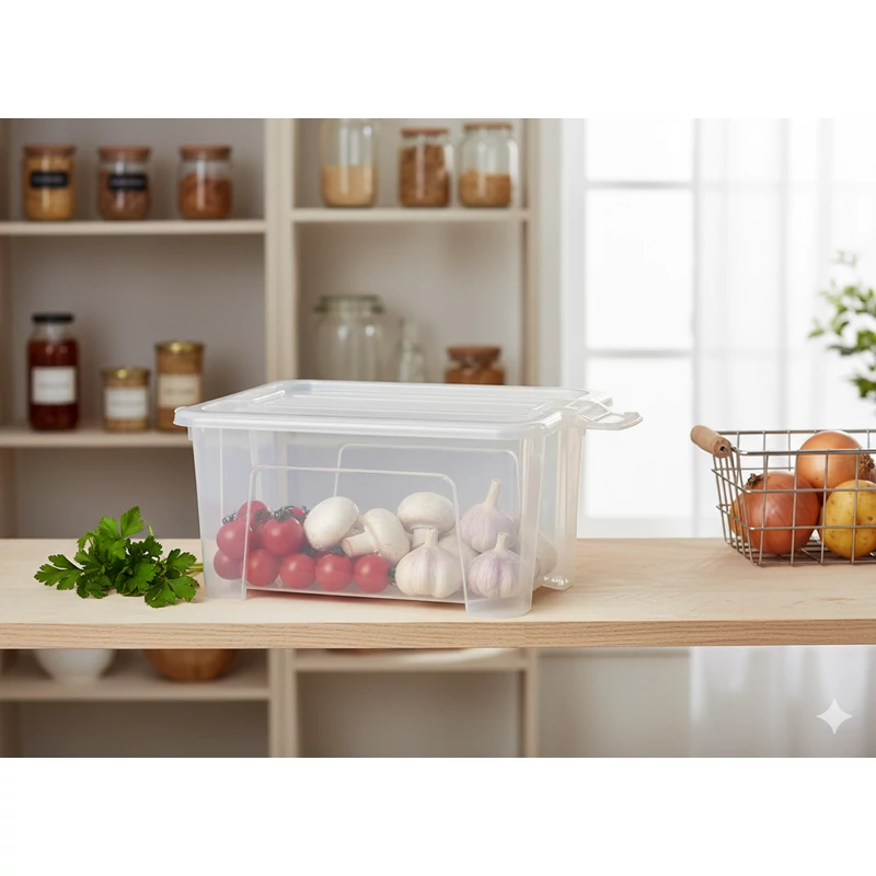 Heidrun Tex Box 1 kis méretű tárolódoboz átlátszó fedéllel – rendszerezéshez, 4,5 liter-3