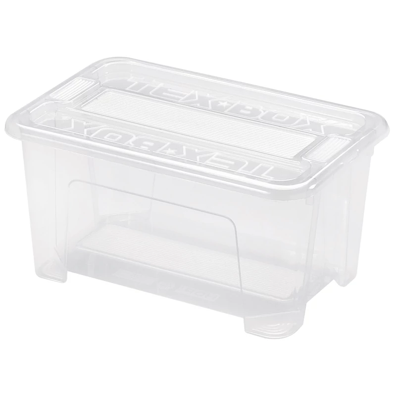 Heidrun Tex Box 1 kis méretű tárolódoboz átlátszó fedéllel – rendszerezéshez, 4,5 liter