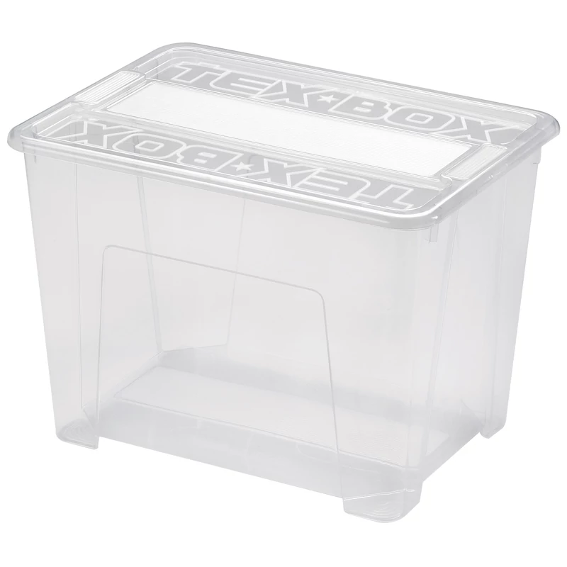 Heidrun Tex Box 3 átlátszó műanyag tárolódoboz 21L tetővel – 38x28x27,2cm