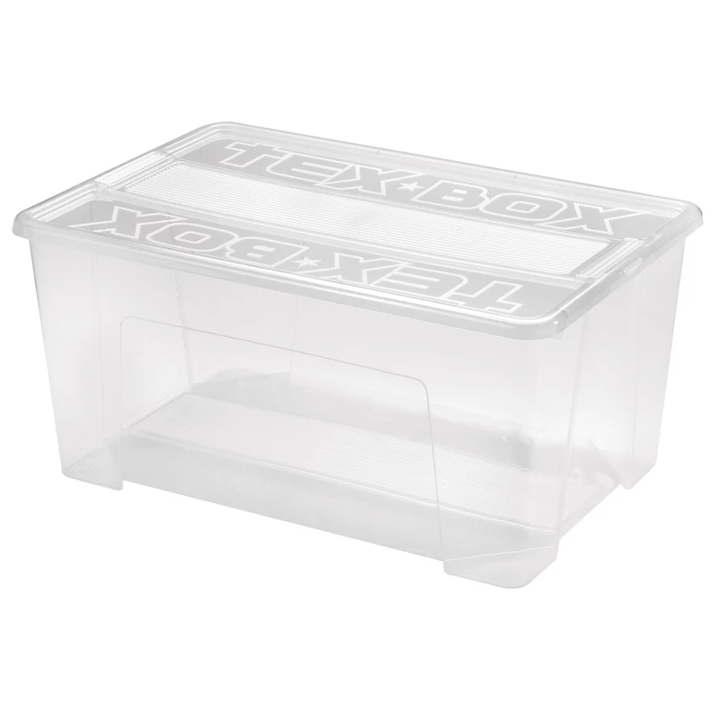 Heidrun Tex Box 5 nagyméretű átlátszó rendszerező doboz 48 literes, tetővel