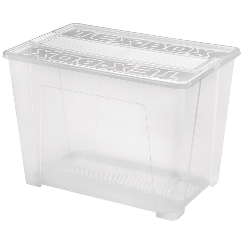Heidrun Tex Box 6 nagyméretű átlátszó tároló doboz tetővel – 70 literes műanyag tárolás