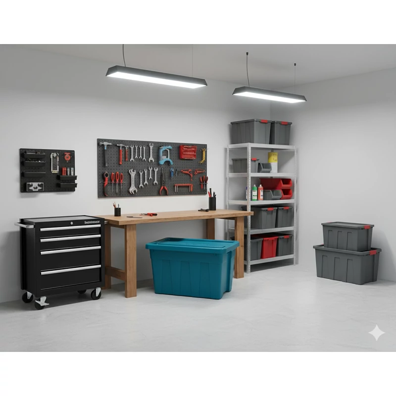 Heidrun The Box kék tárolódoboz 100L tetővel – strapabíró, zárható rendszerező doboz nagy tárolókapacitással-3