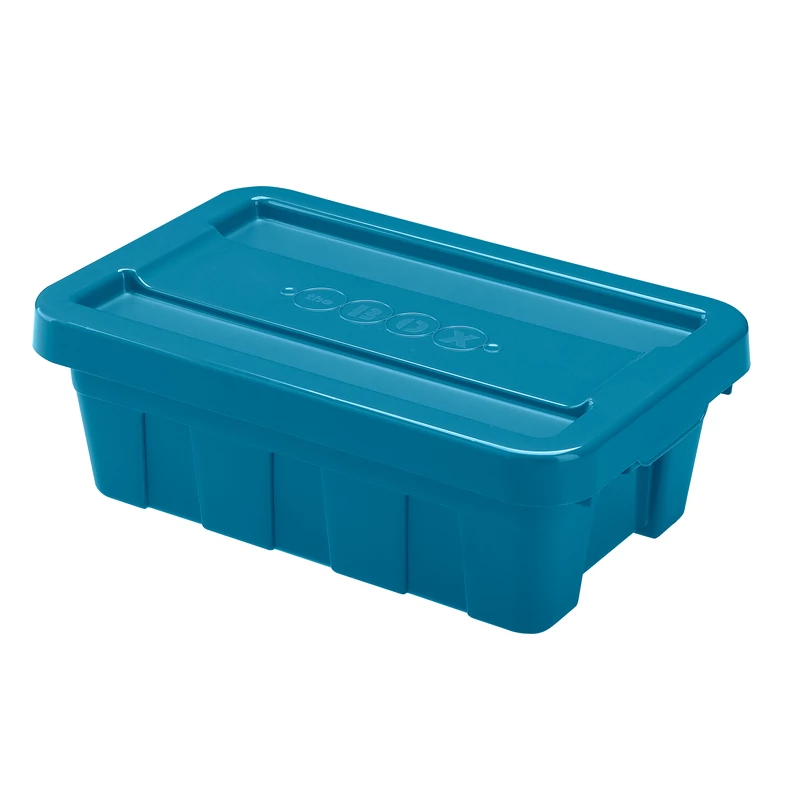 Heidrun The Box 12,5 literes kék műanyag tárolódoboz tetővel – 45x29x15,5cm méretben