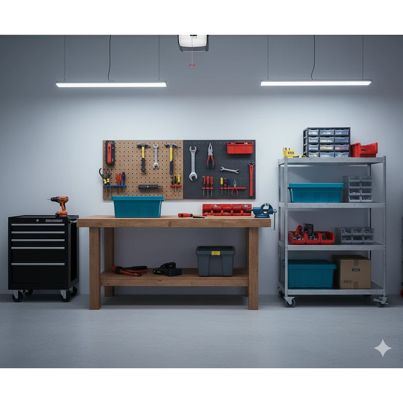 Heidrun The Box 20 literes kék tárolódoboz tetővel – 45x29x24cm méretű műanyag rendszerező-3