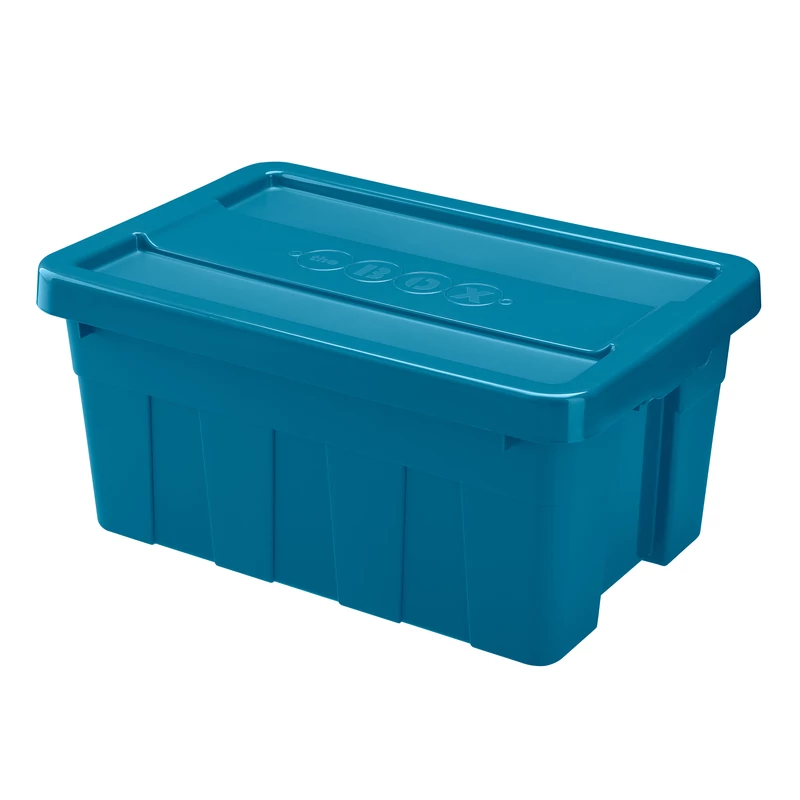 Heidrun The Box 45 literes nagy méretű kék tárolódoboz tetővel – 59x39x27cm